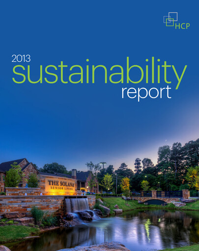 Thumbnail Healthpeak Properties
 Sustainability Report 2013