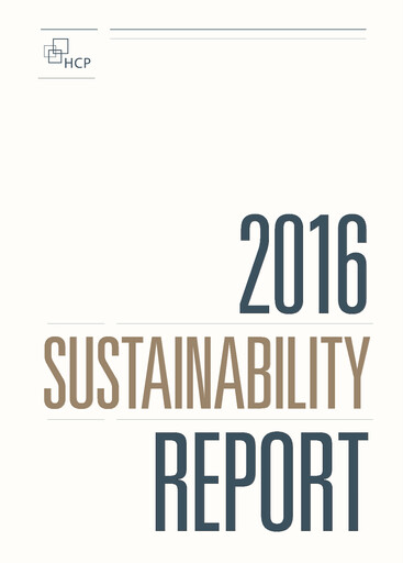 Thumbnail Healthpeak Properties
 Sustainability Report 2016