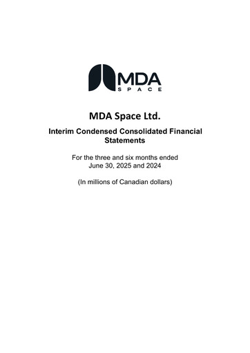Miniature MDA Space Rapport trimestriel 2025-q2