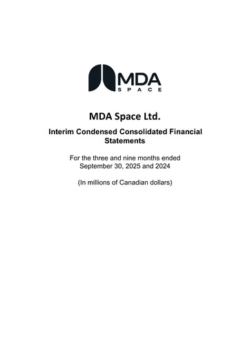 Miniature MDA Space Rapport trimestriel 2025-q3