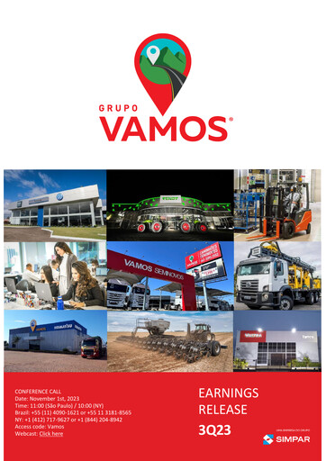 Thumbnail Vamos Locação de Caminhões, Máquinas e Equipamentos S.A. Quarterly Report 2023-q3