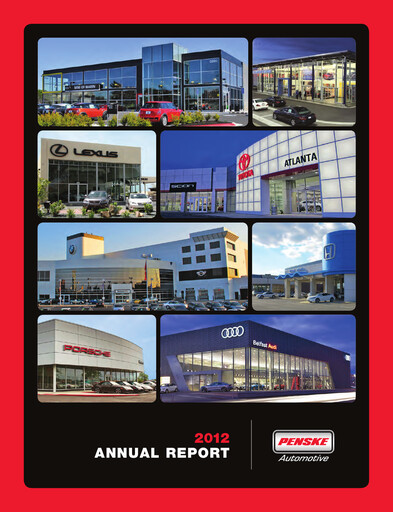 Miniature Penske Automotive Group Rapport annuel 2012