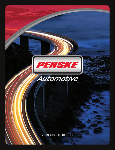 Miniature Penske Automotive Group Rapport annuel 2019