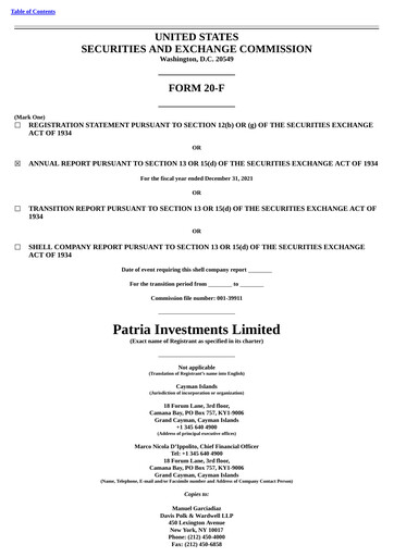 Thumbnail Patria Investments Annual Report 2021