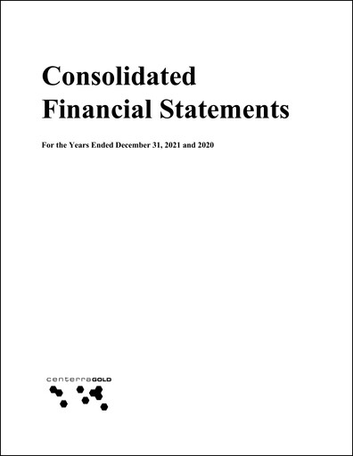 Thumbnail Centerra Gold Financial Statement 2021