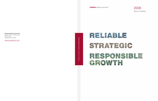 Thumbnail Pembina Pipeline
 Annual Report 2008