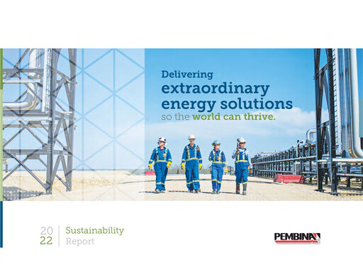 Thumbnail Pembina Pipeline
 Sustainability Report 2022