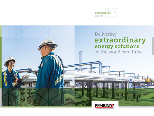 Thumbnail Pembina Pipeline
 Sustainability Report 2023