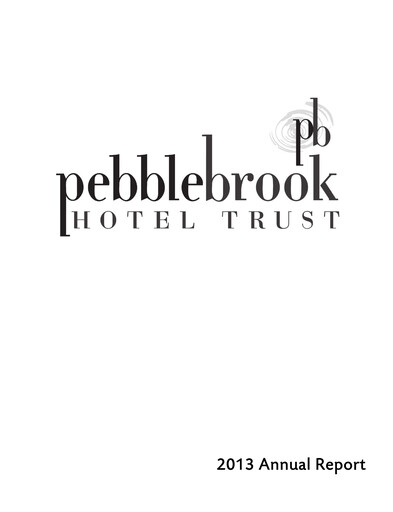 Thumbnail Pebblebrook Hotel Trust Annual Report 2013
