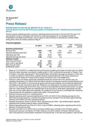 Thumbnail Pearson Half-year Report 2017