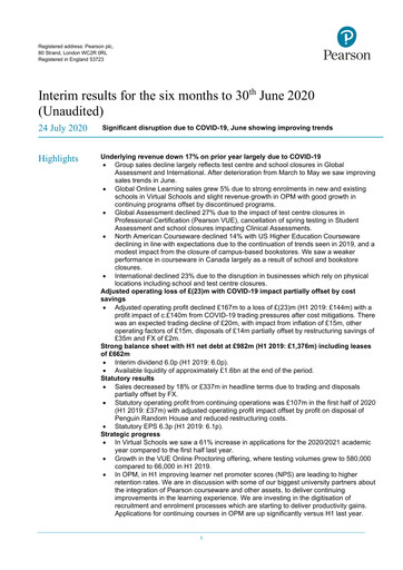 Thumbnail Pearson Half-year Report 2020