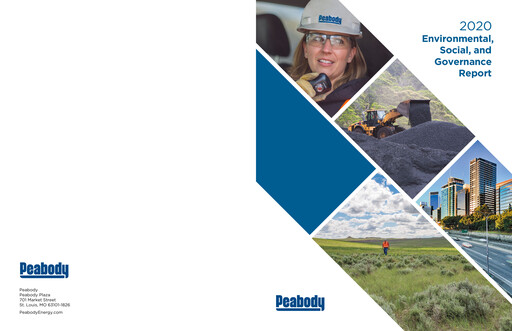 Thumbnail Peabody Energy
 ESG Report 2020