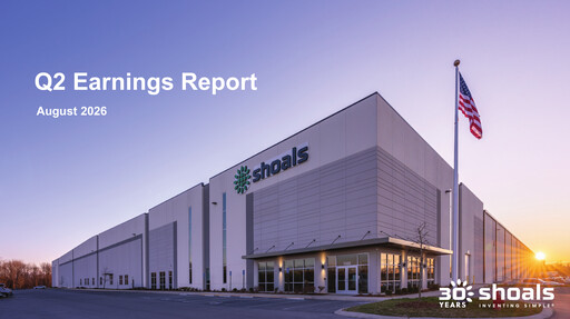 Vorschaubild Shoals Technologies Quartalsbericht 2026-q2