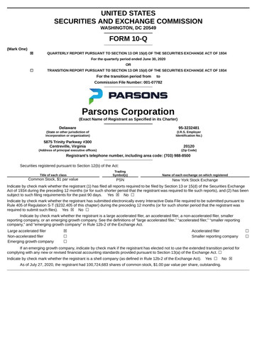 Vorschaubild Parsons Quartalsbericht 2020-q2