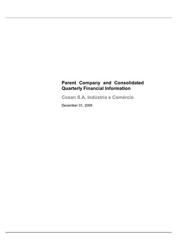 Thumbnail Cosan Financial Statement 2009