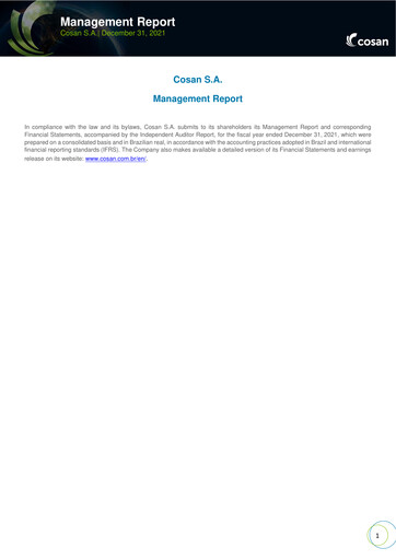 Thumbnail Cosan Financial Statement 2021