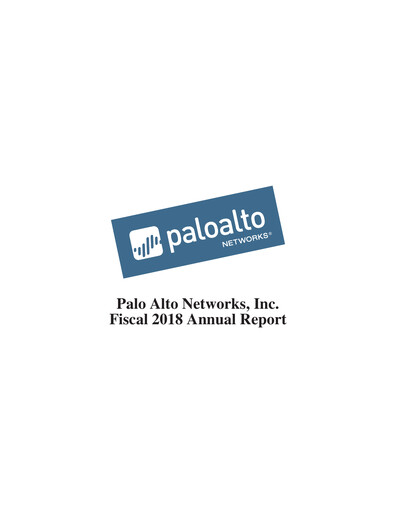 Thumbnail Palo Alto Networks
 Annual Report 2018