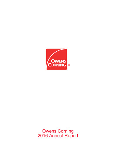 Thumbnail Owens Corning
 Annual Report 2016