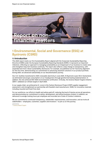 Thumbnail Bystronic AG Sustainability Report 2025