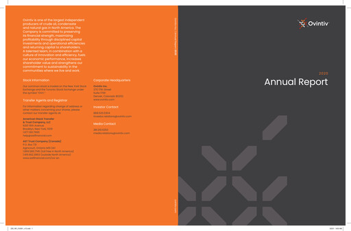 Miniature Ovintiv Rapport annuel 2020
