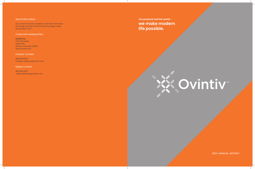 Miniature Ovintiv Rapport annuel 2021