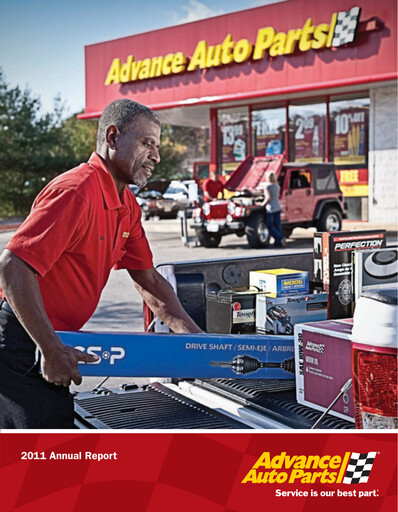 Miniature Advance Auto Parts
 Rapport annuel 2011
