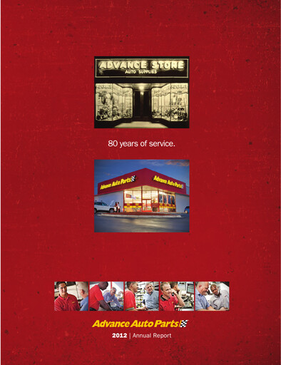 Miniature Advance Auto Parts
 Rapport annuel 2012