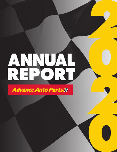 Miniature Advance Auto Parts
 Rapport annuel 2020