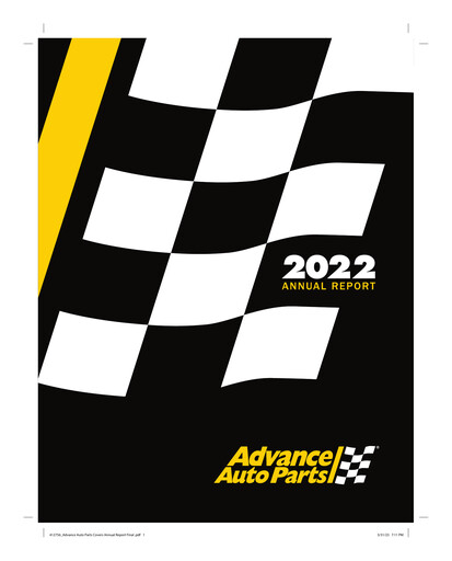 Miniature Advance Auto Parts
 Rapport annuel 2022