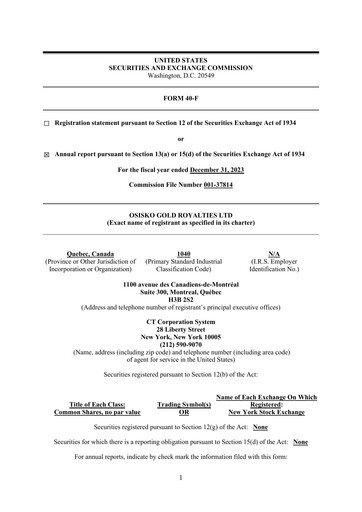 Thumbnail OR Royalties
 Annual Report 2023