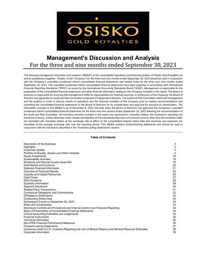 Thumbnail OR Royalties
 Quarterly Report 2023-q3