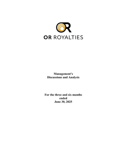 Thumbnail OR Royalties
 Quarterly Report 2025-q2
