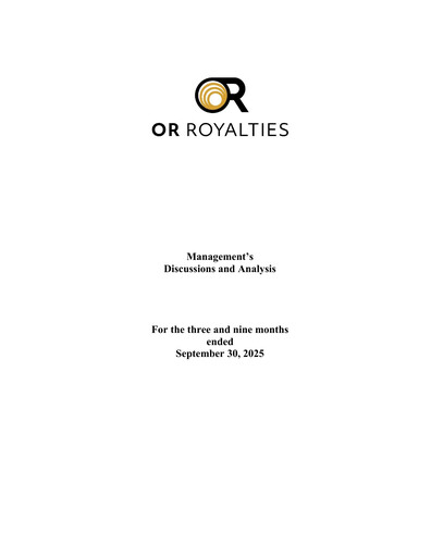 Thumbnail OR Royalties
 Quarterly Report 2025-q3