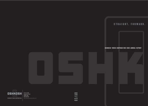Thumbnail Oshkosh Corporation
 Annual Report 2003