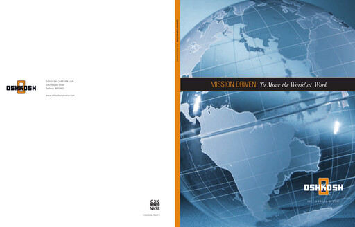 Thumbnail Oshkosh Corporation
 Annual Report 2011