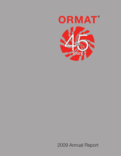 Thumbnail Ormat Technologies
 Annual Report 2009