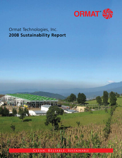 Thumbnail Ormat Technologies
 Sustainability Report 2008