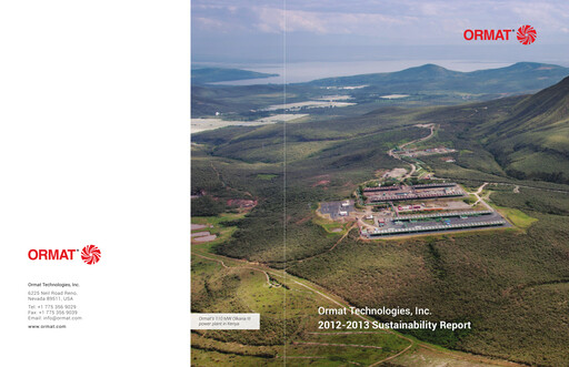 Thumbnail Ormat Technologies
 Sustainability Report 2012-2013