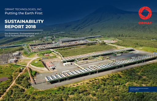 Thumbnail Ormat Technologies
 Sustainability Report 2018