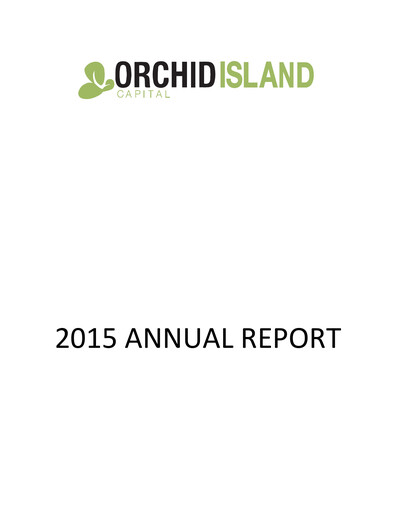 Thumbnail Orchid Island Capital
 Annual Report 2015