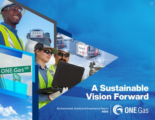 Thumbnail ONE Gas
 Sustainability Report 2021