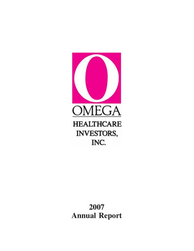 Miniature Omega Healthcare Investors Rapport annuel 2007