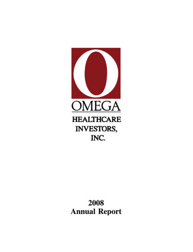 Miniature Omega Healthcare Investors Rapport annuel 2008