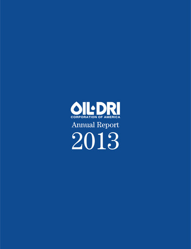 Thumbnail Oil-Dri Corporation Of America
 Annual Report 2013