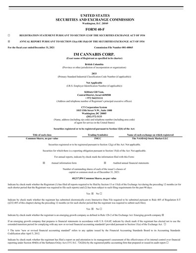 Thumbnail IM Cannabis Annual Report 2021