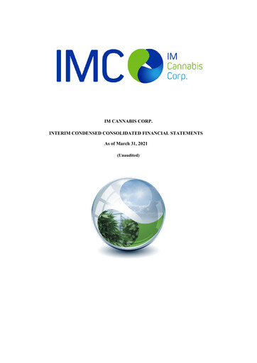 Thumbnail IM Cannabis Financial Statement 2021-q1