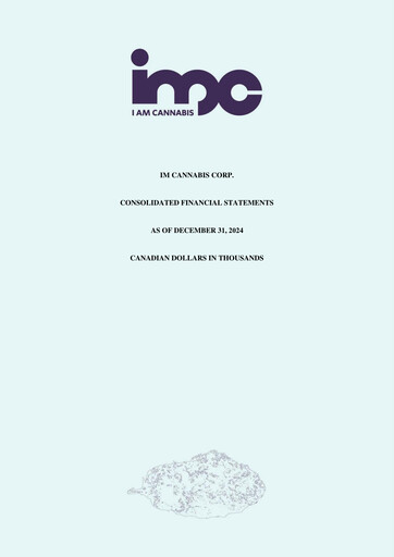 Thumbnail IM Cannabis Financial Statement 2024