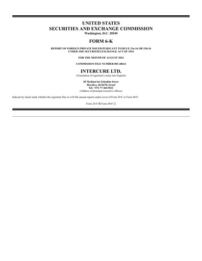 Thumbnail InterCure Half-year Report 2024-h1