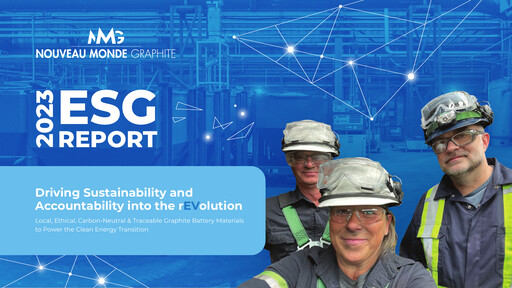 Thumbnail Nouveau Monde Graphite ESG Report 2023