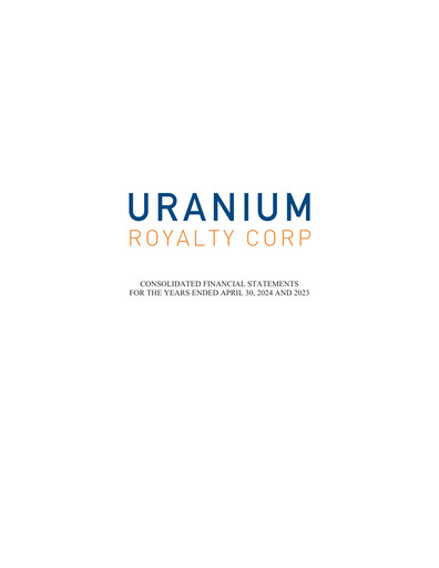 Miniature Uranium Royalty Bilan financier fy2024